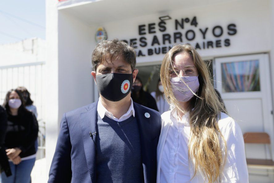 Axel Kicillof y Agustina Vila, los encargados del plan educativo durante la pandemia de coronavirus en la provincia de Buenos Aires.