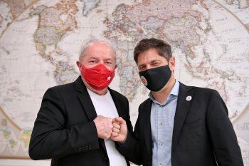Axel Kicillof y Lula Da Silva, juntos en Brasil.