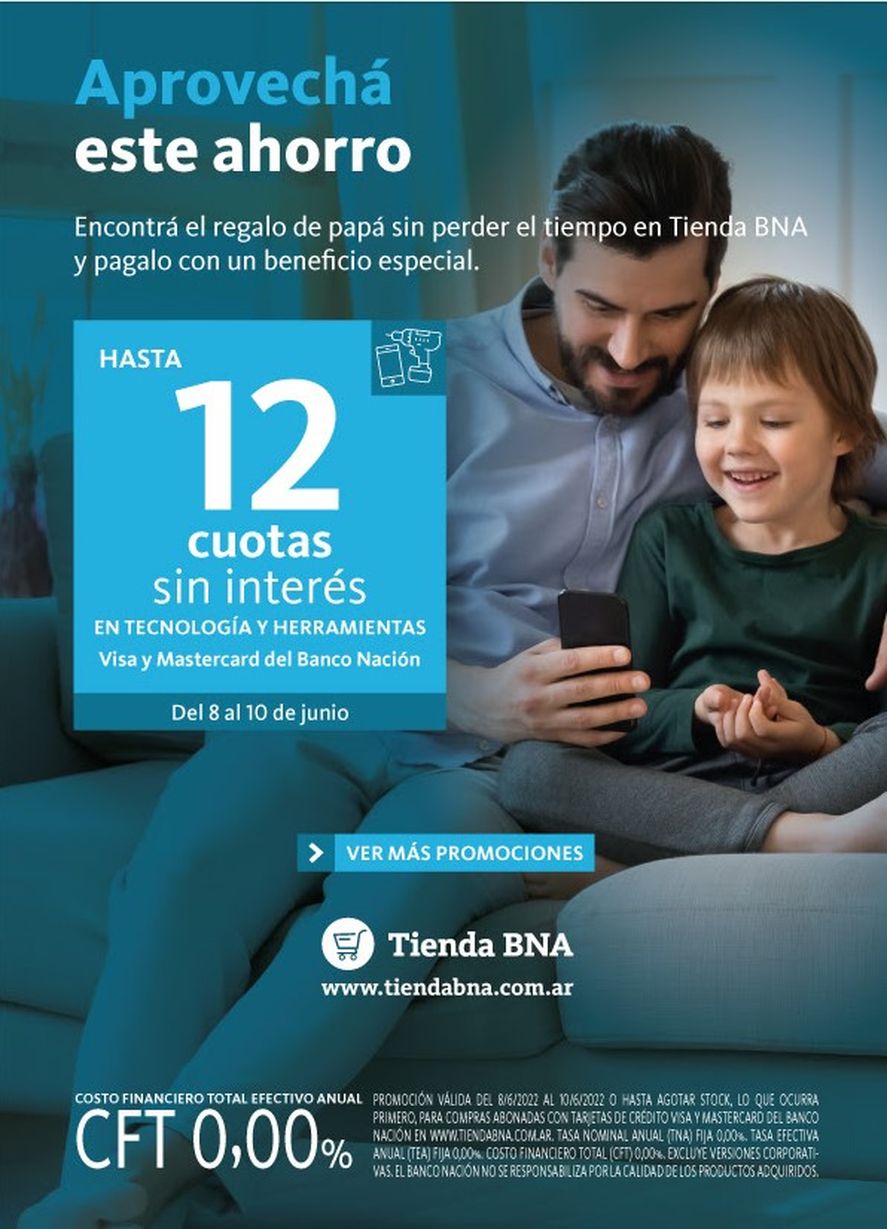 Banco Nación lanzó una promoción especial por el Día del Padre