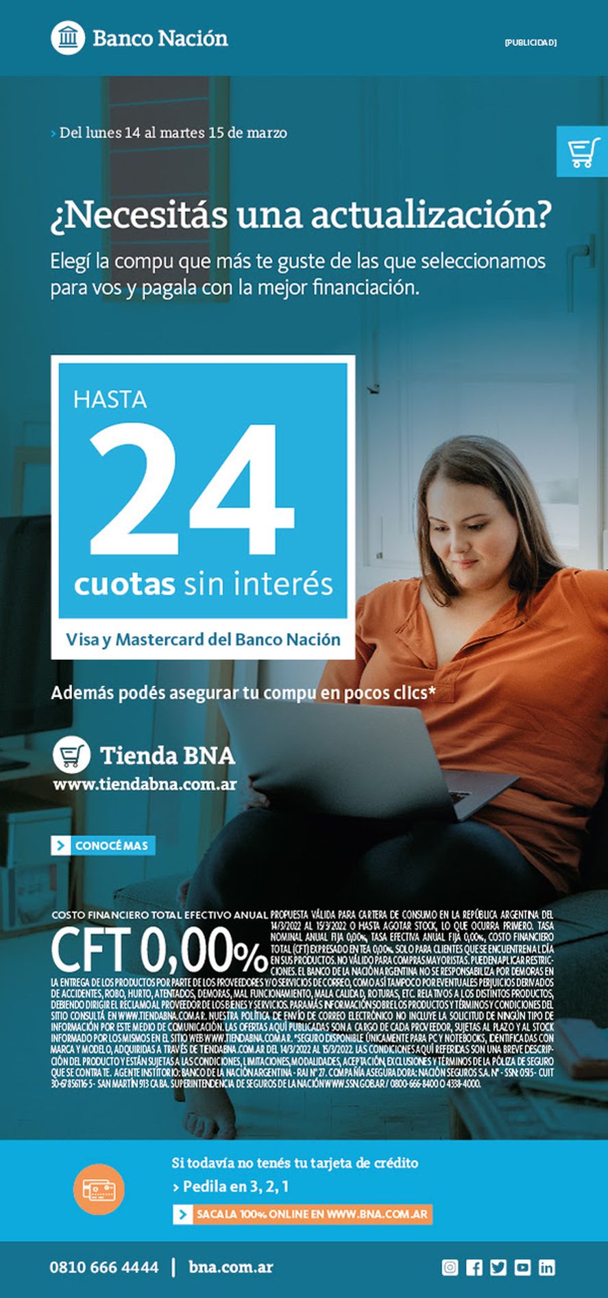 La promoción de Banco Nación vence este martes 15 de marzo