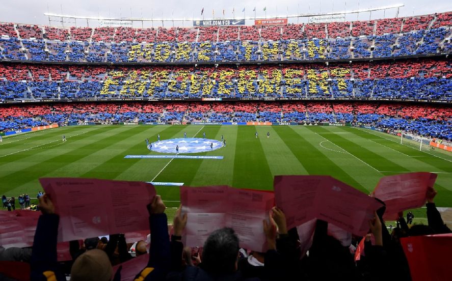 El Camp Nou colmado en Barcelona vs. Real Madrid.