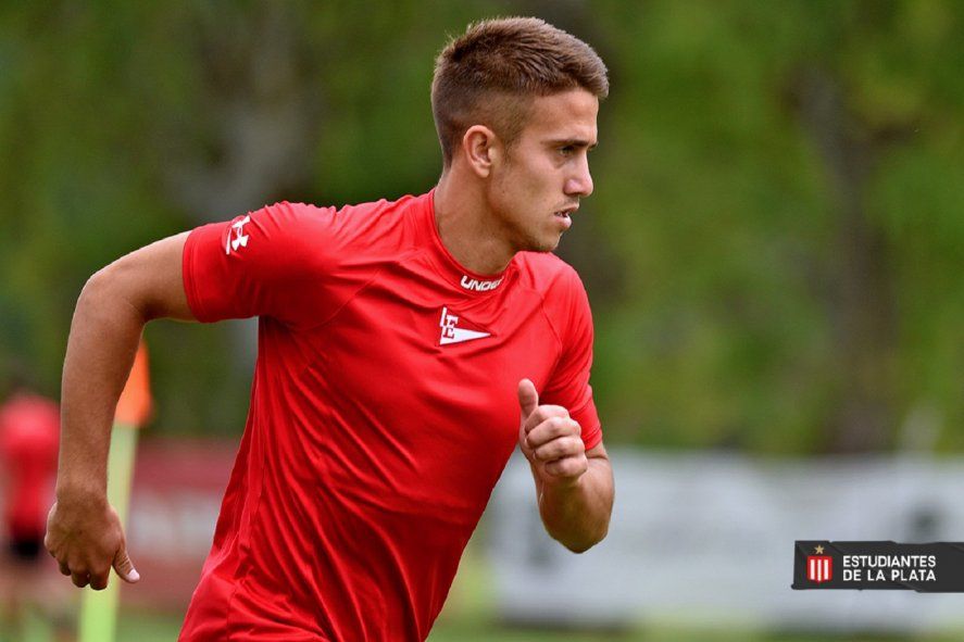 Bautista Kociubinski, en el entrenamiento de Estudiantes