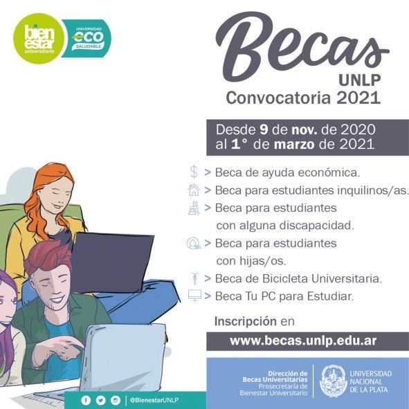 Los postulantes podrán presentar su incripción a las becas de la UNLP a partir del próximo lunes
