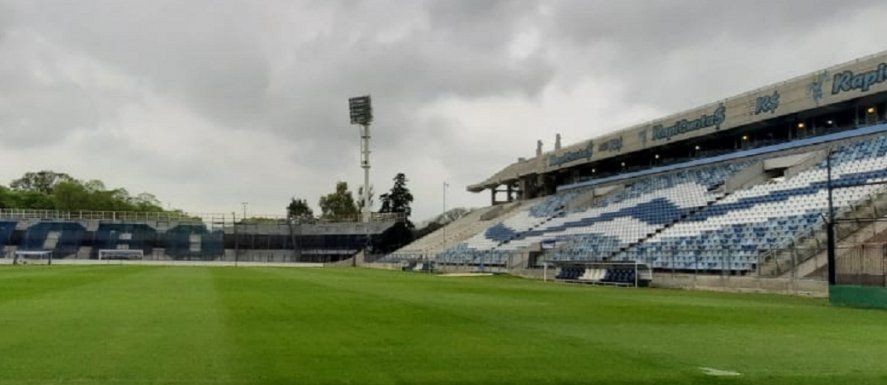 La obra en la platea H en el estadio del Bosque, Gimansia