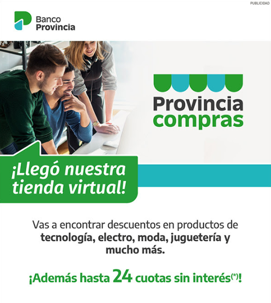 El Banco Provincia lanzó su propia tienda virtual para que los usuarios compren calzado, juguetes, ropa, electrodomésticos y mucho más en 24 cuotas.
