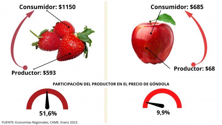 Según la CAME, la brecha de precios de enero fue levemente superior a la de diciembre de 2022.