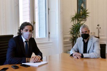Santiago Cafiero recibió a Jorge Ferraresi.