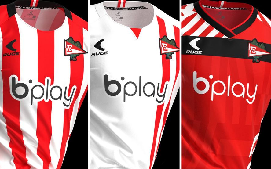 Los tres modelos 2022 de Ruge para el plantel de Estudiantes.