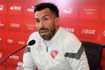 Carlos Tévez en la conferencia previa a Gimnasia.