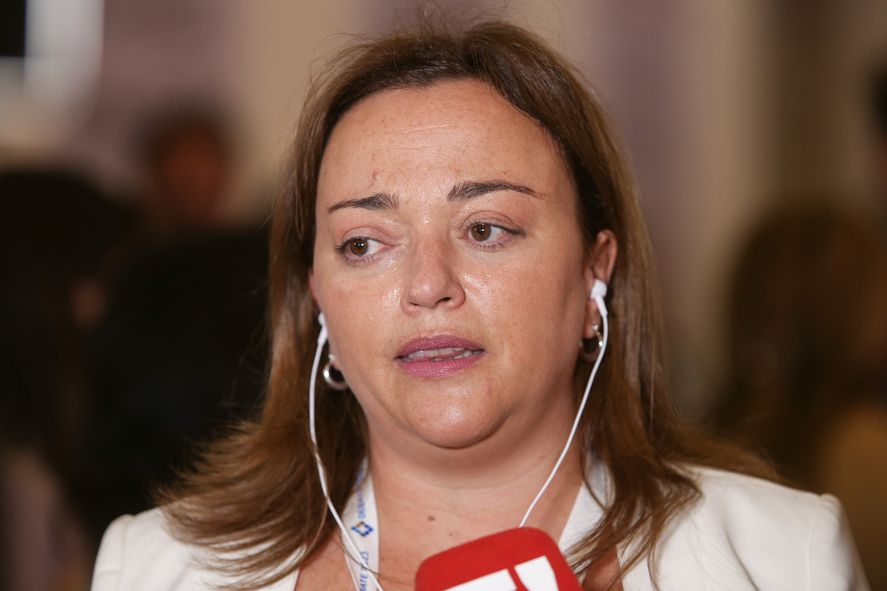 Cecilia Moreau habló con la prensa luego del debate entre Sergio Massa y Javier Milei.
