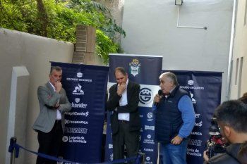 Chachi Alonso ex dirigente de Gimnasia junto a Gabriel Pellegrino