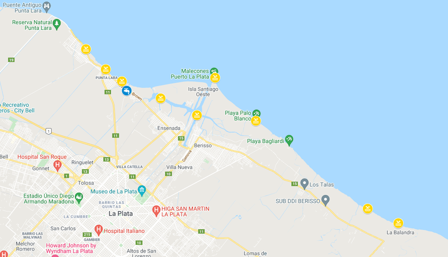 Rige un alerta amarillo por cianobacterias en toda la costa de Berisso y Ensenada.