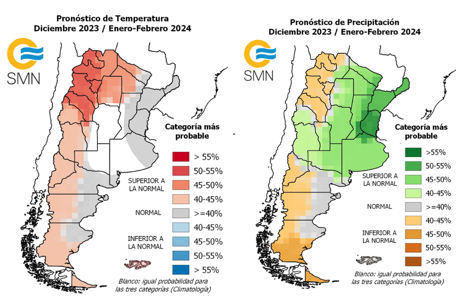 El Servicio Meteorológico Nacional (SMN) lanzó un informe sobre el pronóstico climático para el verano 2023-2024. El Servicio Meteorológico Nacional (SMN) lanzó un informe sobre el pronóstico climático para el verano 2023-2024.