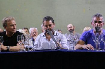 La dirigencia de Gimnasia al asumir en el 2019