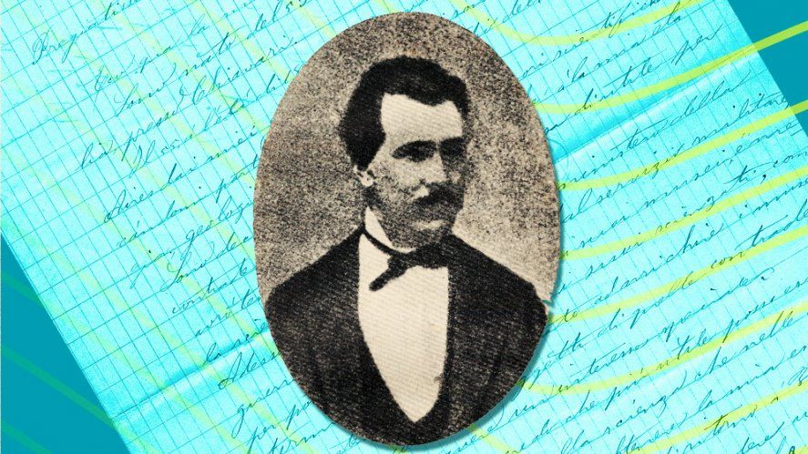 Florentino Ameghino en un daguerrotipo de 1878 (Foto: CONICET - gentileza investigadores)