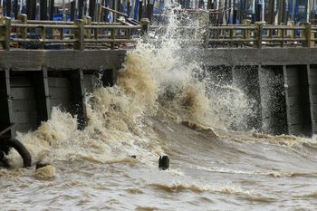 Alerta por la crecida del Río de La Plata y la costa de la provincia de Buenos Aires.