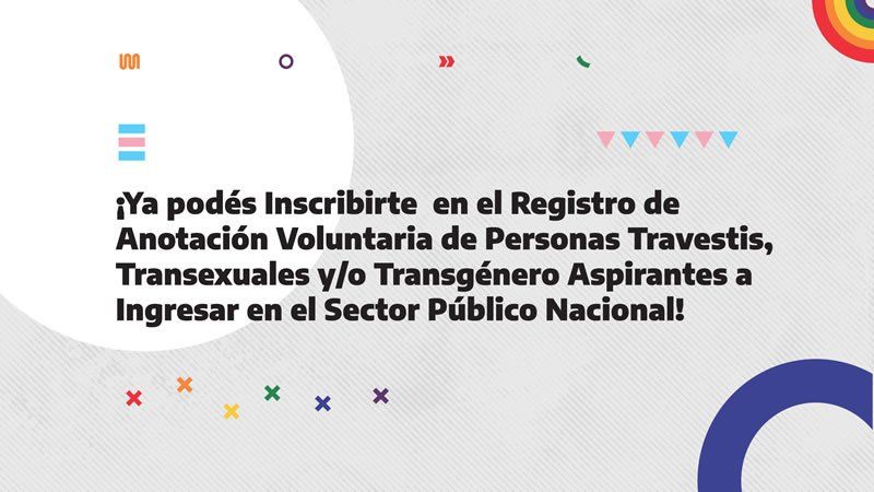 El registro forma parte de las acciones del cupo laboral trans en el sector público nacional