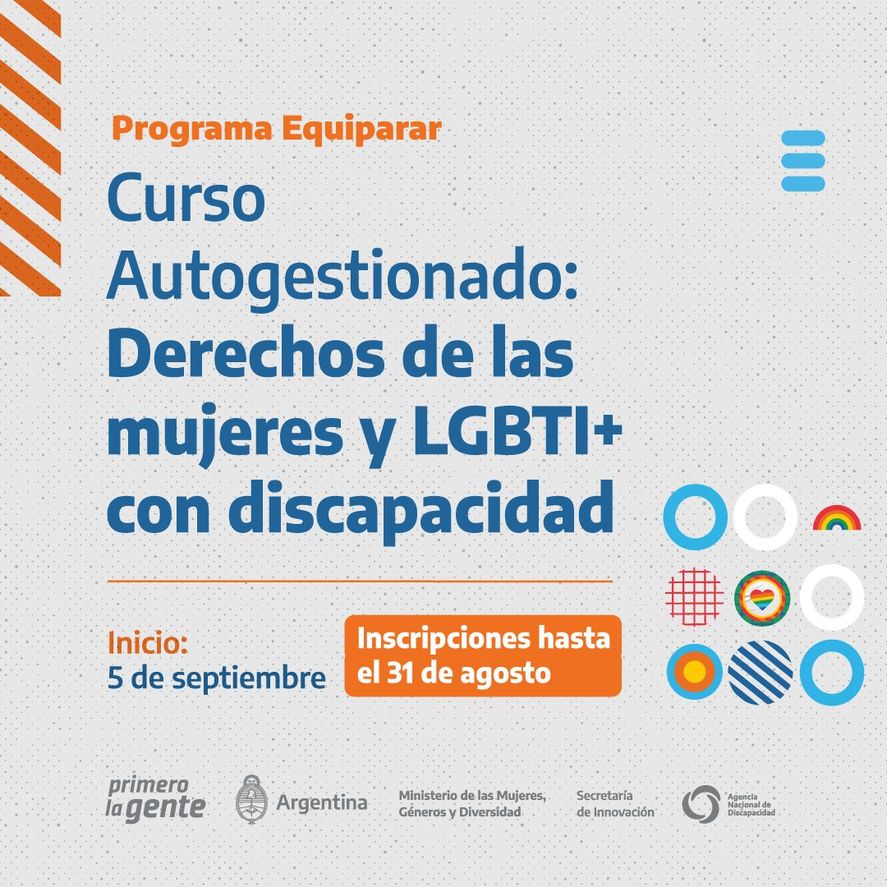 Programa Equiparar del Ministerio de las Mujeres: Hay tiempo para inscribirse hasta el 31 de agosto.