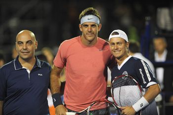 Del Potro modelo 2013: número 5 del mundo y número 1 de Argentina jugando en el Bosque para colaborar con Gimnasia.