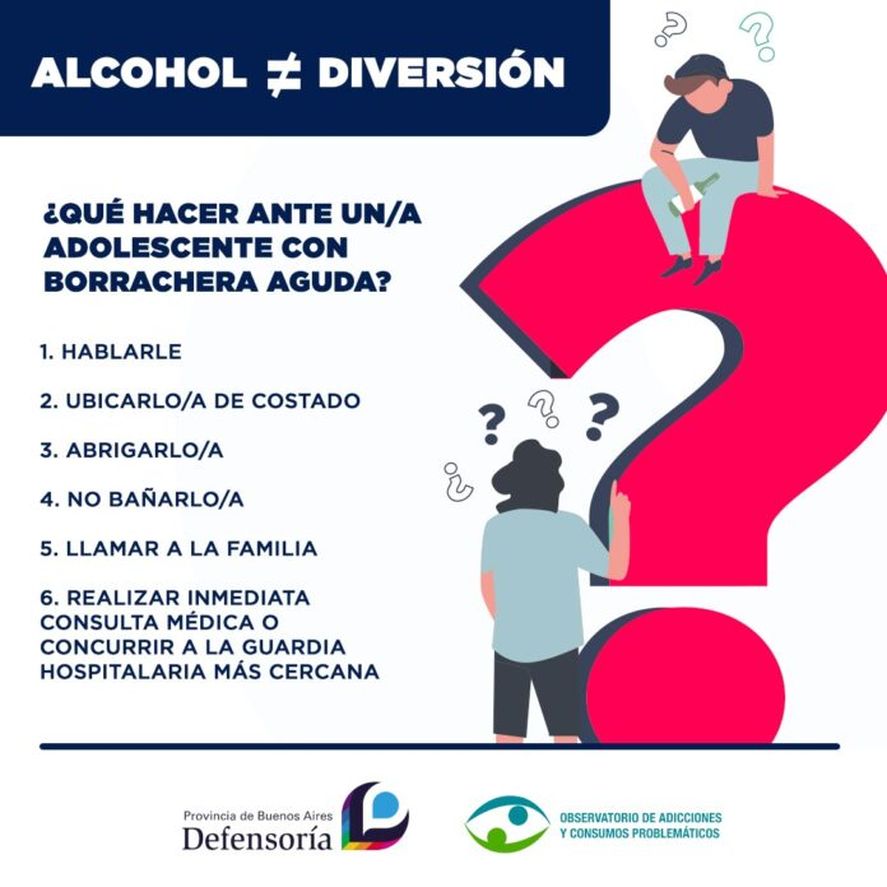 En la previa del 21 de septiembre, la Defensoría alertó sobre las consecuencias del consumo de alcohol