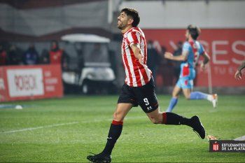Leandro Díaz volvió a festejar un gol en Estudiantes (Prensa EDLP)