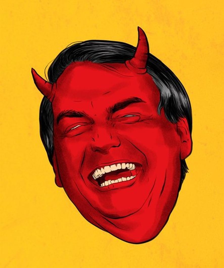 Dibujos y sátiras hacia Jair Bolsonaro en el sitio de Internet que lleva su nombre. Alguien compró el dominio que desde su entorno se olvidaron de renovar 