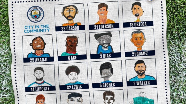 Papel, lápiz y mucha imaginación: La divertida iniciativa del City para presentar a los convocados que buscarán la punta de la Premier League