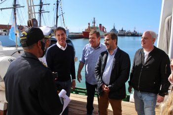 Diego Santilli y Cristian Ritondo junto a Guillermo Montenegro en Mar del Plata.