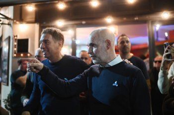 Horacio Rodríguez Larreta hizo campaña con Santilli en Moreno