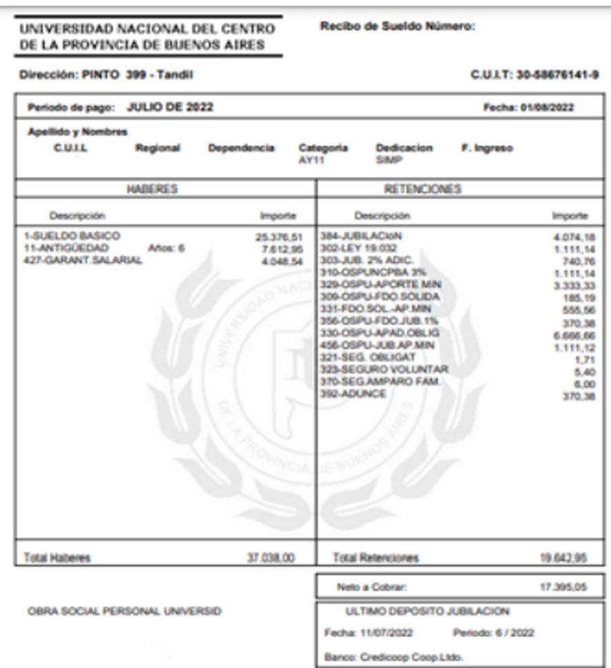 Docentes universitarios de la UNICEN (Olavarría, Azul y Tandil) recibieron enormes descuentos de hasta un “36% del salario bruto” por parte de su obra social.