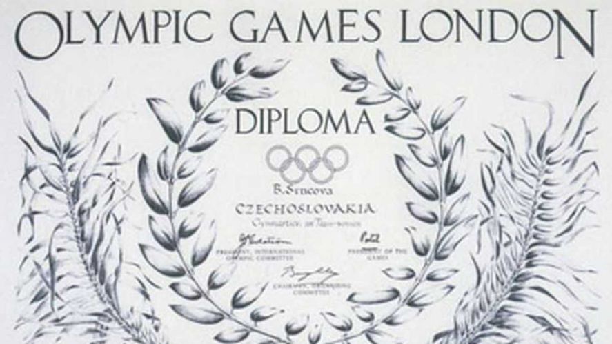 Una versión del primer diploma olímpico: se entregó en los Juegos de Londres 1948.