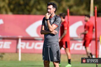 Eduardo Domínguez, entrenador de Estudiantes (Foto: Prensa EDLP)