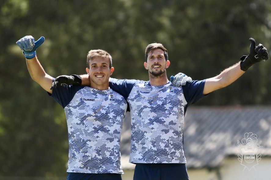 Tomas Durso tomó la posta en el arco de Gimnasia luego de la salida de Rodrigo Rey. (Foto: prensa GELP)