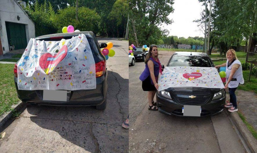 En Burzaco, docentes llevaron medallas, diplomas y un desayuno a los egresados (Foto: Emilio Ferrero)