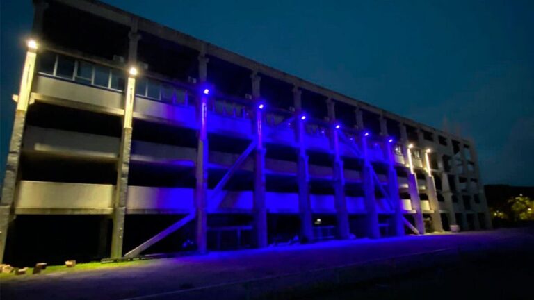 De azul y Blanco: el Bosque iluminó la noche