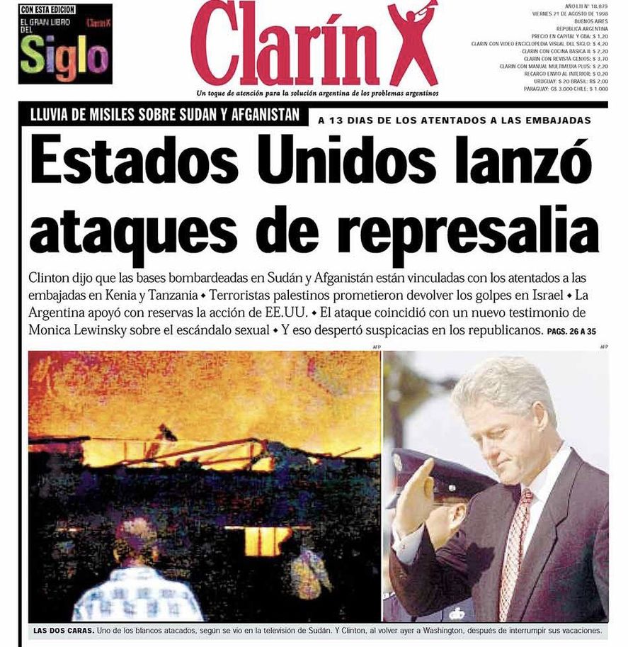 El hilo de Twitter que muestra las distintas invasiones de Estados Unidos y como las presentó Clarín 