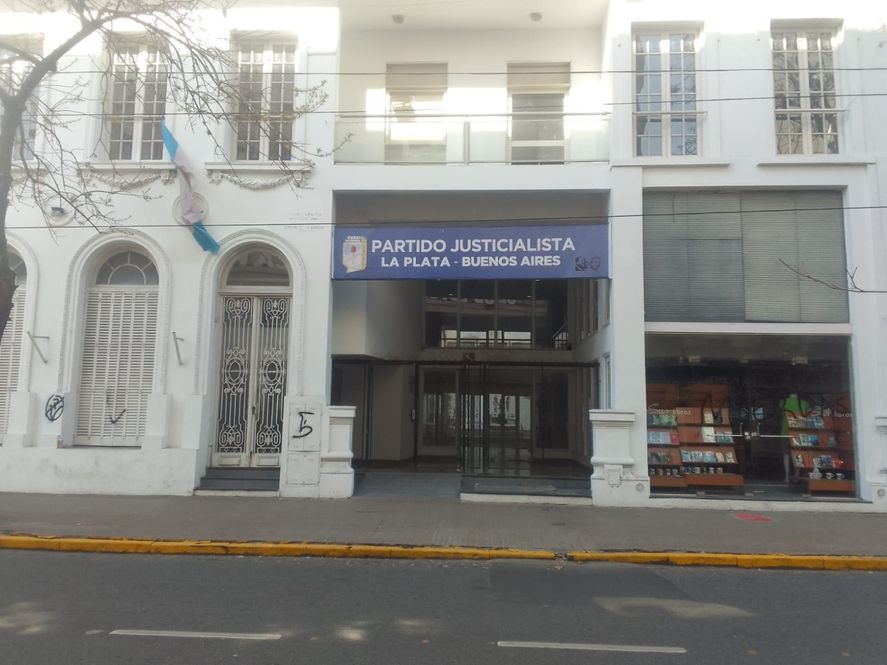 El local partidario del PJ ubicado en calle 54 entre 7 y 8.