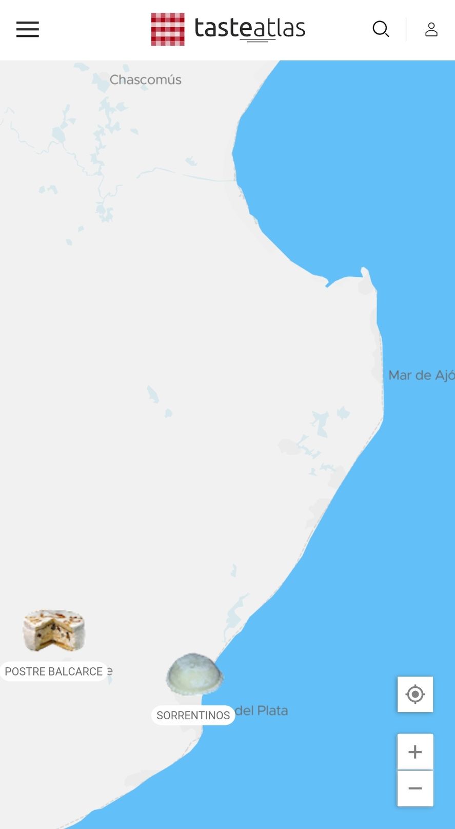 En el mapa que exhibe el sitio internacional de comidas Tasteatlas, al ubicarse sobre la provincia de Buenos Aires, sólo aparecen el Postre Balcarce y los Sorrentinos de Mar del Plata
