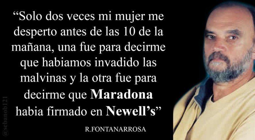 Una frase imborrable del Negro Fontanarrosa para Diego: el impacto de verlo en la vereda de enfrente altero su cotidianeidad.