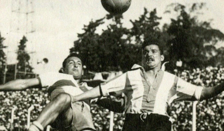 Infante en acción, en un Clásico Platense frente a Gimnasia.