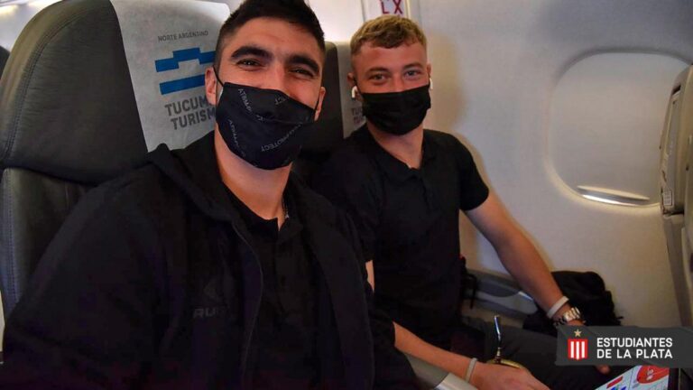 Estudiantes aterrizó en Uruguay y se entrena por la tarde