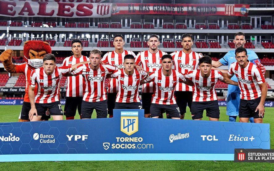 Los once de Estudiantes que igualaron en UNO ante Platense.