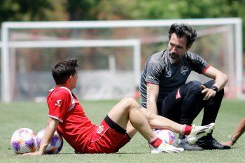 Pablo Piatti con Eduardo Domínguez en Estudiantes