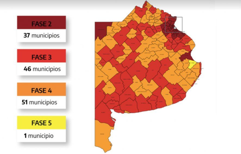 Coronavirus: enterate en qué fase quedó tu municipio