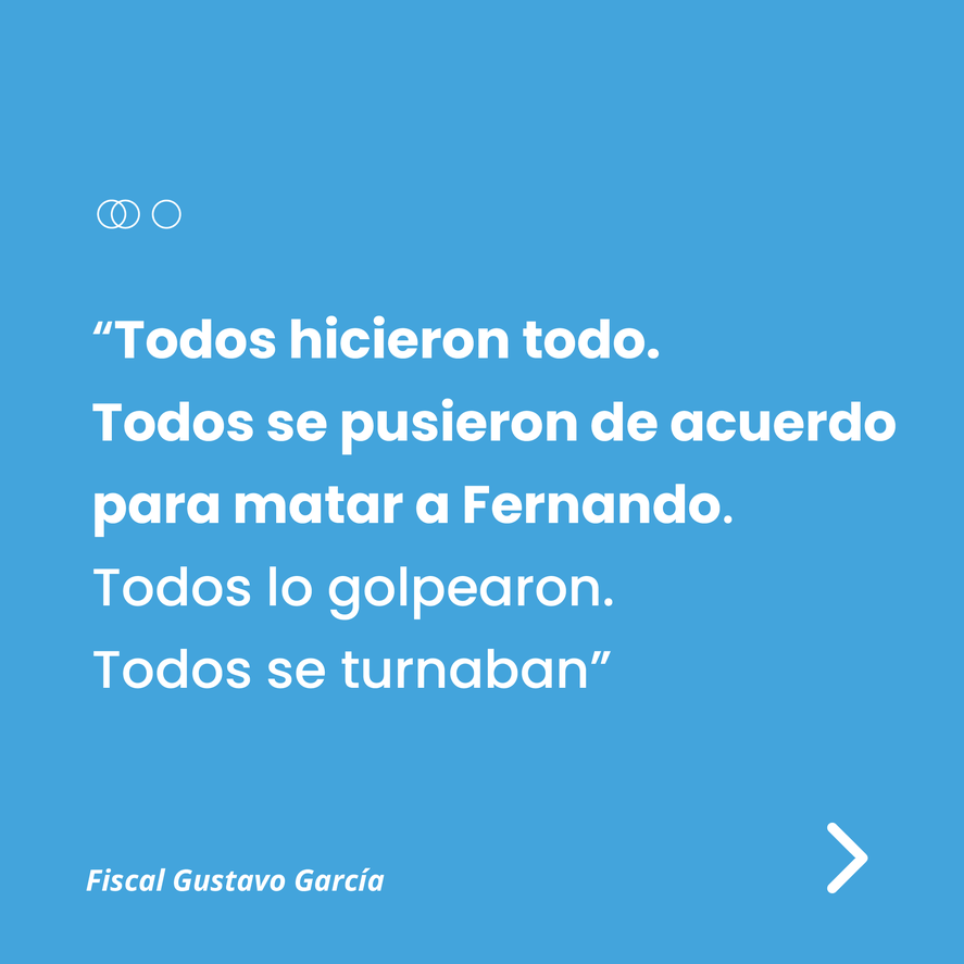 Una de las declaraciones del fiscal García durante la etapa de alegatos.