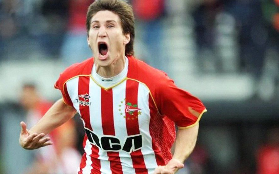 Federico Fernández grita un gol con la camiseta de Estudiantes. Federico Fernández grita un gol con la camiseta de Estudiantes.