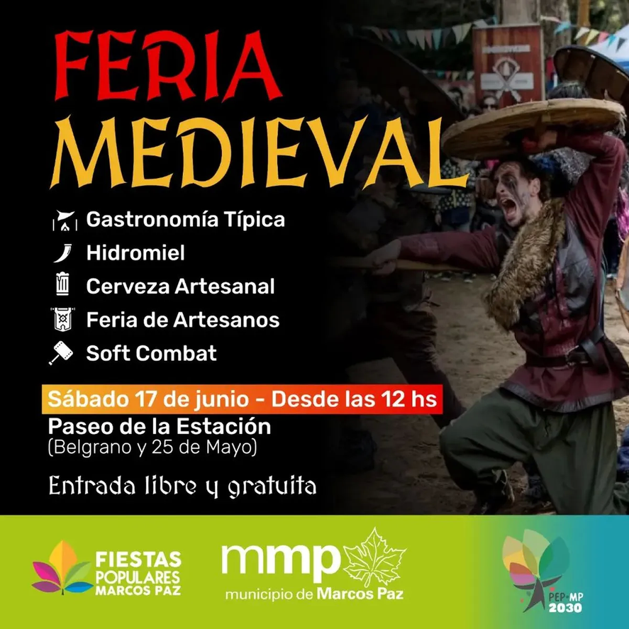 Este sábado se realizará la Feria Medieval de Marcos Paz. Este sábado se realizará la Feria Medieval de Marcos Paz.
