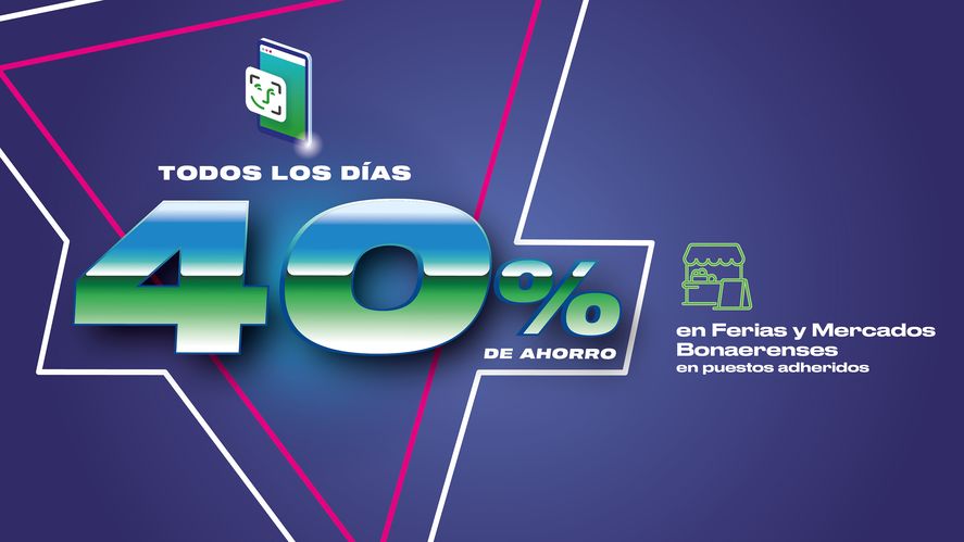 El Banco Provincia ofrece un descuento del 40 por ciento en ferias y mercados con Cuenta DNI. 