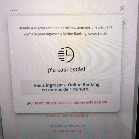 Home Banking: furia en las redes por la “fila virtual”