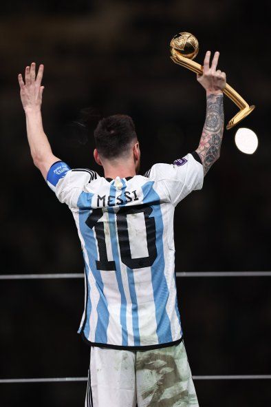 Lionel Messi y su premio al mejor futbolista de la Selección Argentina